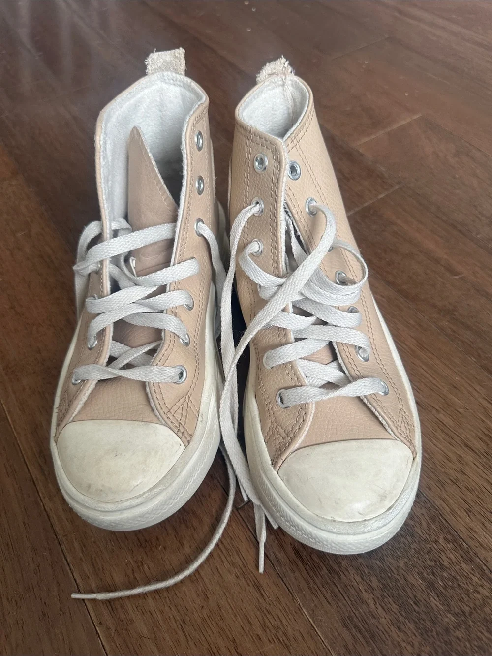 Converse Kids High-Top Sneakers — Beige/Cream